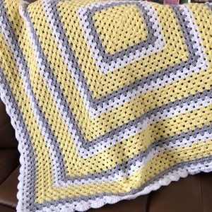 Handmade square blanket crocheted